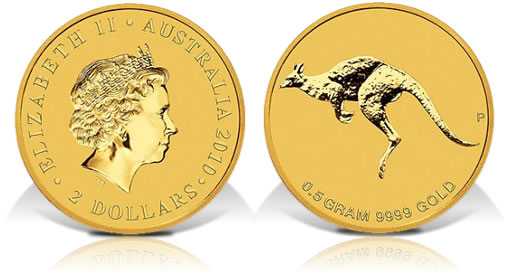 Roo 0.5g Gold Coin that